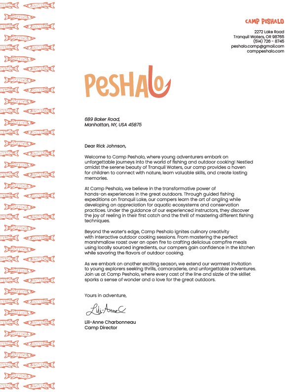 Peshalo Letterhead