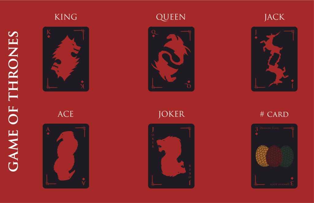 playing cards game of thrones